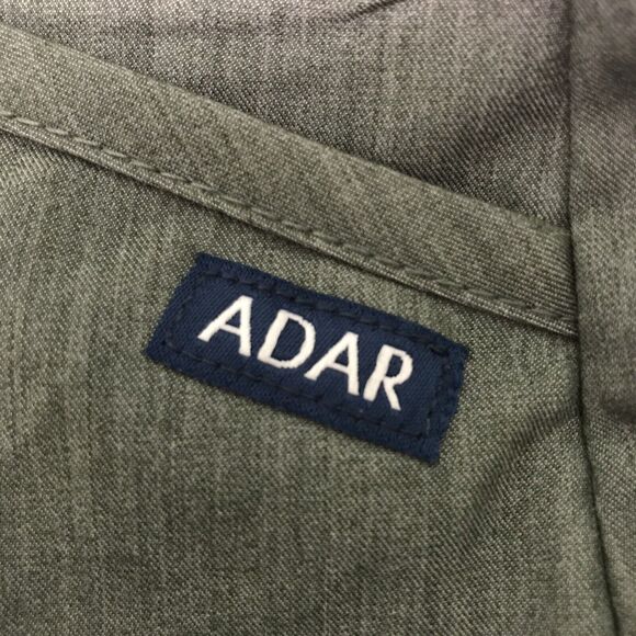 Adar Pro Scrubs For Women size Med. Pro Heather Green Tailored V-Neck Scrub Top - Picture 5 of 11